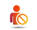 Blacklist sign icon. User not allowed symbol. Royalty Free Stock Photo