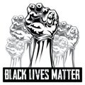 Black Lives Matter Drawing hand vector 3