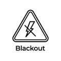 Blackout isolated vector icon. Power outage stock illustration