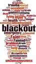 Blackout  word cloud Royalty Free Stock Photo