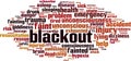 Blackout  word cloud Royalty Free Stock Photo