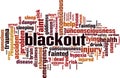 Blackout  word cloud Royalty Free Stock Photo