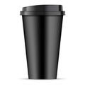 Blackp paper coffee Cup isolated on background Royalty Free Stock Photo