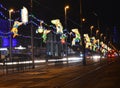 Blackpool Illuminations over the road