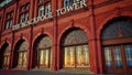 Blackpool Tower Entrance At Sunset 