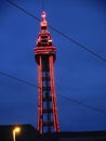 Blackpool Tower lit up at night Royalty Free Stock Photo
