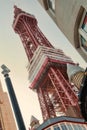 Blackpool Tower taken from the street below with icecream Royalty Free Stock Photo