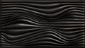 render 3d wavy black leather texture background with folds