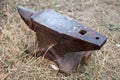 Blacksmith anvil standing on the ground