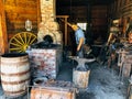 A blacksmith in Barkerville.