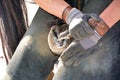 Blacksmith, or equine farrier,