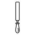 Blacksmith file icon, outline style