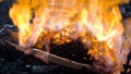 Blacksmith furnace with burning coals. Royalty Free Stock Photo