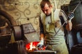 Blacksmith hammer anvil Royalty Free Stock Photo