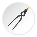 Blacksmith pincers icon circle