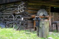 Blacksmith`s tools in an old forge