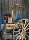 Wooden wheel blacksmith repair shop