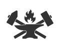 Blacksmith shop graphic symbol
