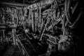 Blacksmith Shop Interior, Huntsville, Ontario BW Royalty Free Stock Photo