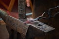 Blacksmith, smithy and blacksmith tools Royalty Free Stock Photo