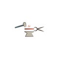 blacksmith tools icon. Element of professions tools icon for mobile concept and web apps. Sketch blacksmith tools icon can be used