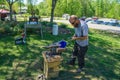 Blacksmith at Work at the Explore Park