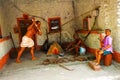 Blacksmith at work, sculpture museum, Kaneri Math, Kolhapur, Maharashtra
