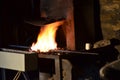 The blacksmith works at night Royalty Free Stock Photo