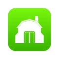 Blacksmith workshop building icon digital green