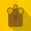 Blacksmiths apron icon, flat style