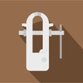 Blacksmiths vice icon, flat style