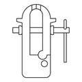 Blacksmiths vice icon outline