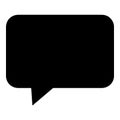 Blackspeechbubbleicon a simple black speech bubble icon for communication and messaging vector illustration Royalty Free Stock Photo