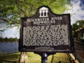 Blackwater River Shipwrecks Sign. Milton, Florida. Royalty Free Stock Photo