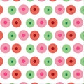 Multicolor circules pattern on white background EPS file for textile fabric print modern Royalty Free Stock Photo