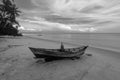 Blackwhite photos panorama of bintan island wonderful indonesia Royalty Free Stock Photo