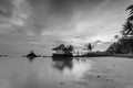 Blackwhite photos panorama of bintan island wonderful indonesia Royalty Free Stock Photo