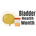 Bladder Health Month, idea for a poster, banner, flyer or postcard on a medical theme