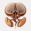 Bladder human organ on white background. Royalty Free Stock Photo