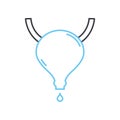 bladder line icon, outline symbol, vector illustration, concept sign Royalty Free Stock Photo