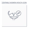 Bladder pain line icon