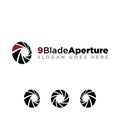 9 Blade Aperture Photography Logo Medium Opening