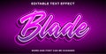 Blade editable text effect