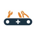 Blade, equipment, solution, Swiss knife, tool, tools, utility icon. Editable vector graphics. Royalty Free Stock Photo