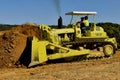 The blade the Euclid TC-12 bulldozer is located at the Rollag farm show.