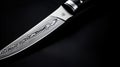 Sharp Focus: A Stunning Knife With Silver And Black Pattern