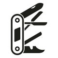 Blade multitool icon simple vector. Army knife Royalty Free Stock Photo