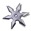 Blade star ninja shuriken isolated on white background. Vector illustration.