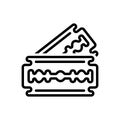 Black line icon for Blades, razor and cut Royalty Free Stock Photo