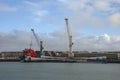 Blades for wind turbines being transported to an offshore windfarm